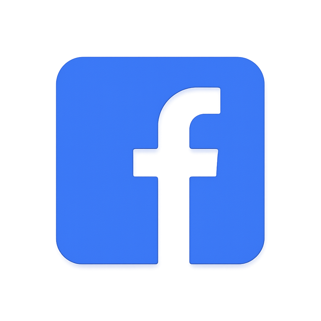 Facebook Icon Decal for Vehicle Advertising 10 x 10cm